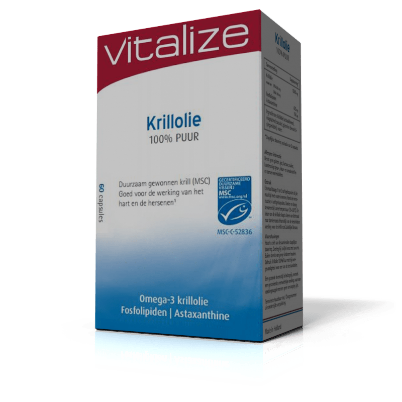 Óleo de Krill – 100% PURO - 60 Cápsulas - Vitalize