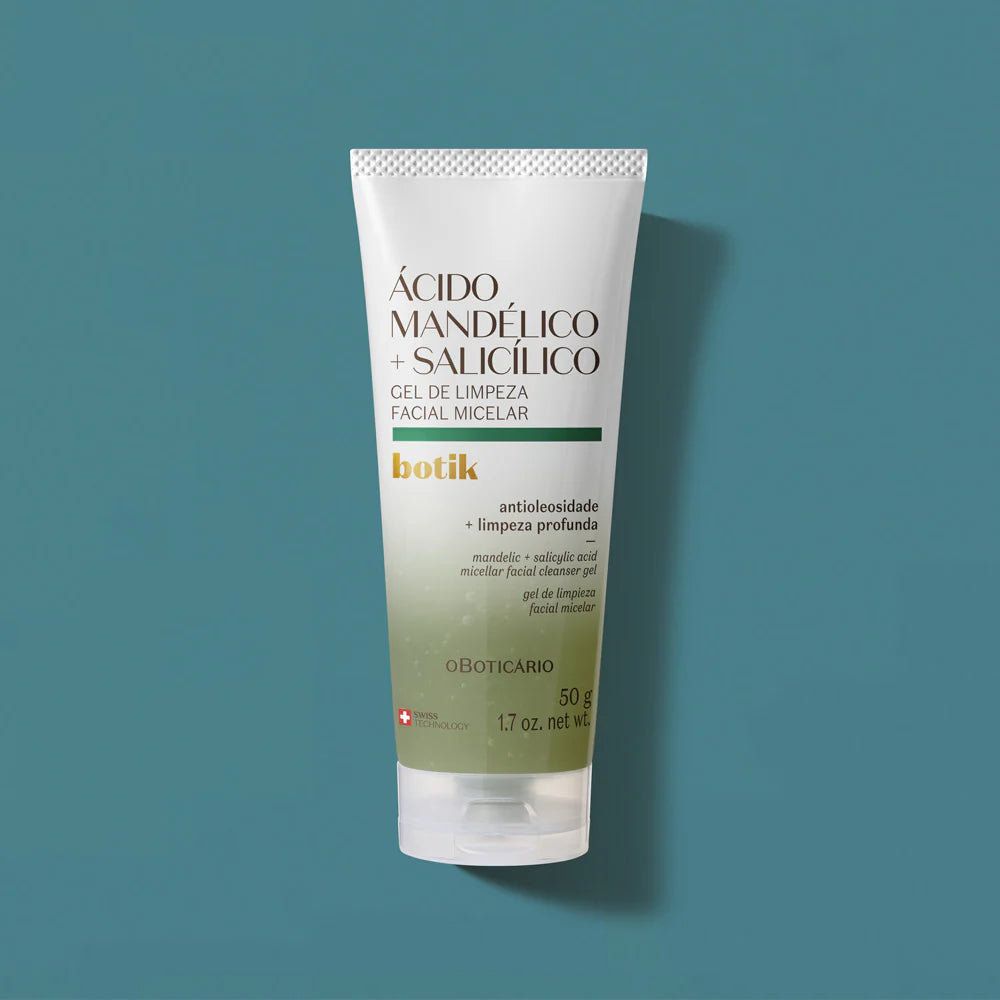 Embalagem gel de limpeza facial Botik textura gel anti-oleosidade