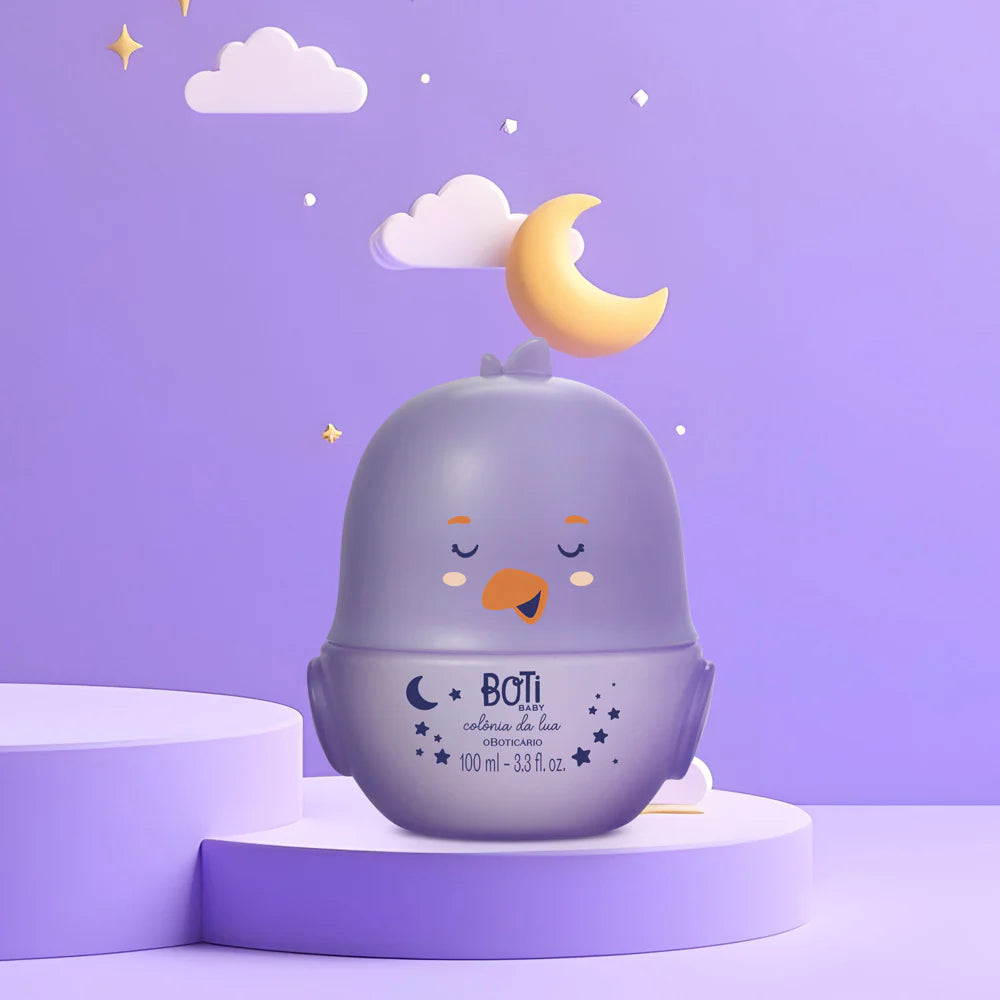 Colónia Boti Baby Lua com tema lua e nuvens ambiente infantil