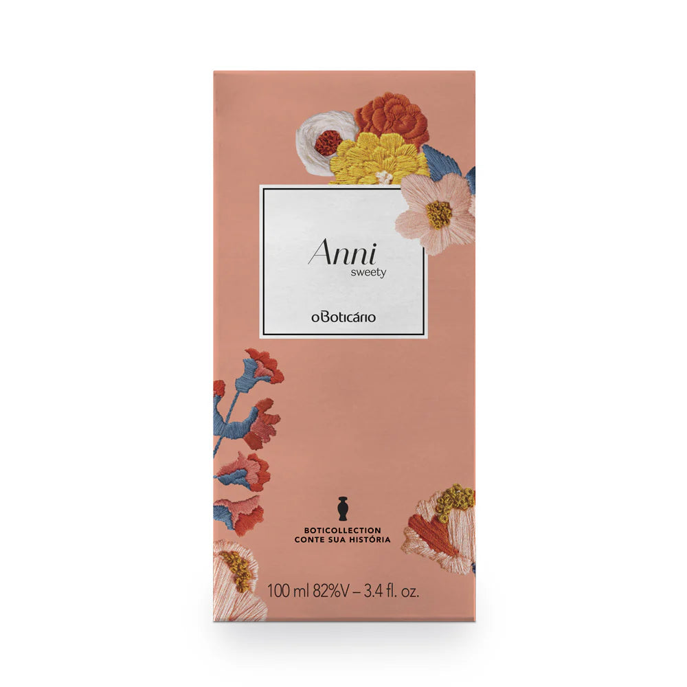 Anni Sweety Eau de Toilette embalagem floral O Boticário 100ml