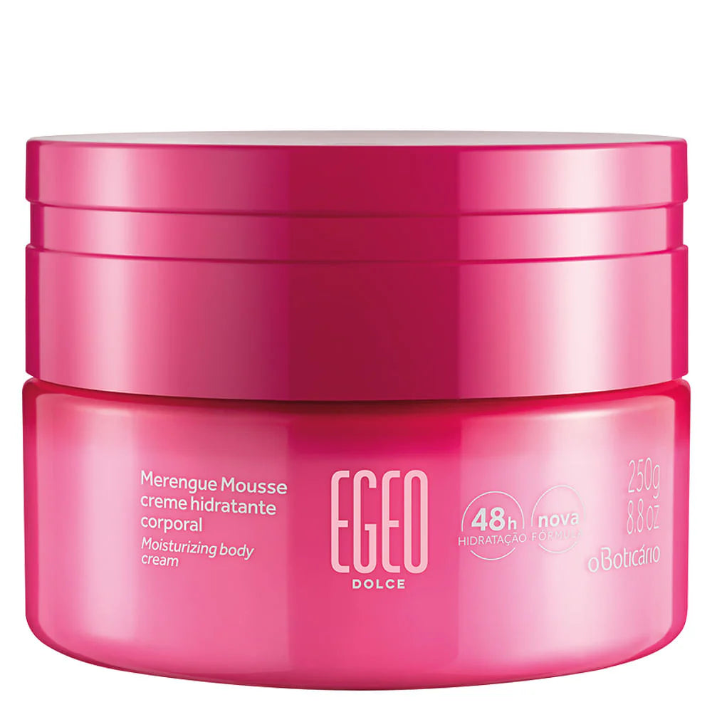 Egeo Dolce Merengue mousse hidratante corporal 250g textura leve fragrância doce