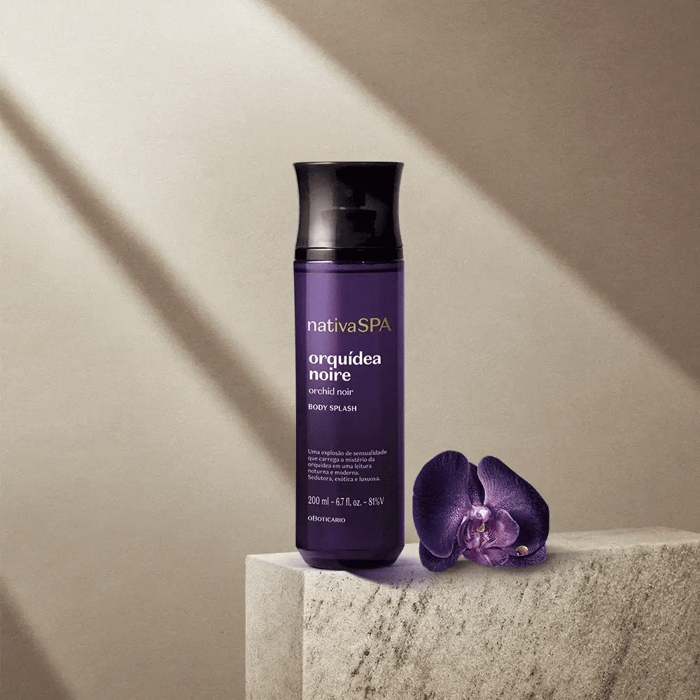 Body Splash Orquídea Noire O Boticário com flor orquídea ambiente sofisticado