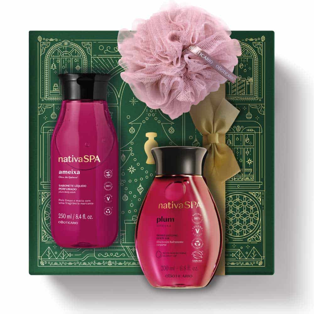 Kit / Coffret de Natal Cuidado Nativa SPA Óleo Ameixa - oBoticário