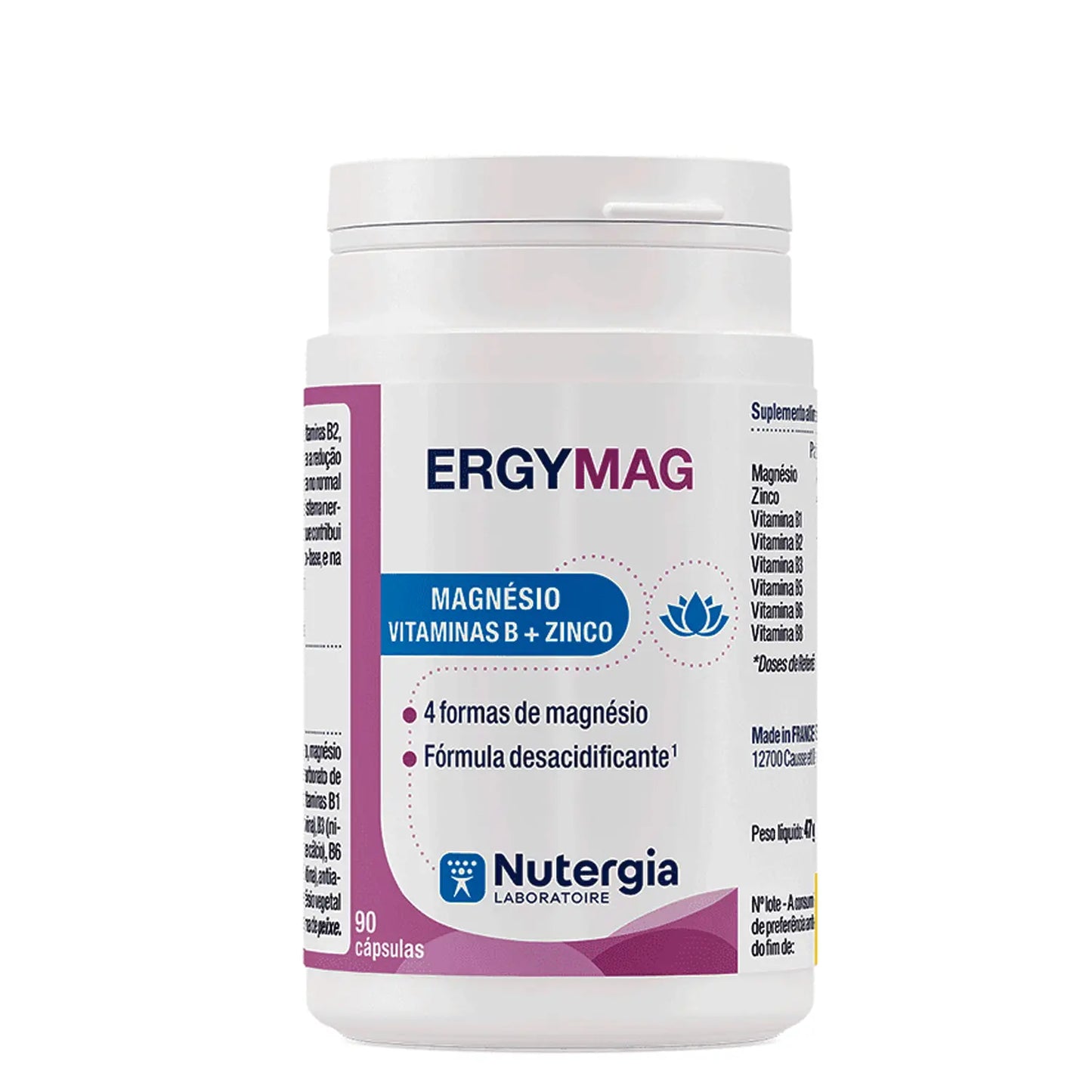 ERGYMAG Nutergia magnésio com vitaminas B suplemento para fadiga e sistema nervoso