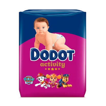 Embalagem de fraldas Dodot Activity com desenhos PAW Patrol