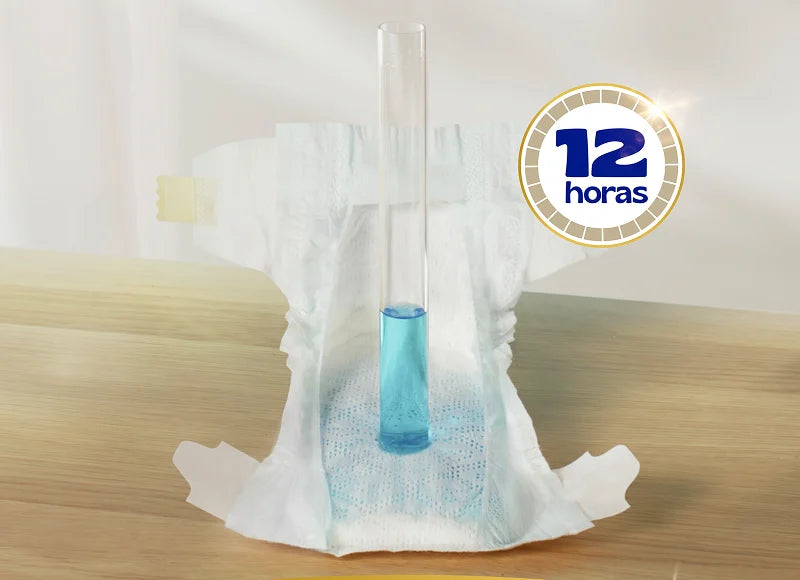 Demonstração da absorção das fraldas Dodot Sensitive