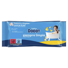 Embalagem da gama de toalhitas Dodot Azul