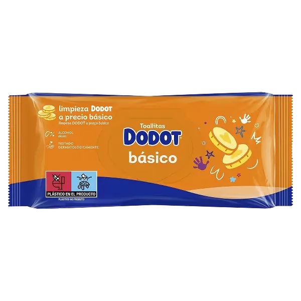 Embalagem das toalhitas Dodot Basico