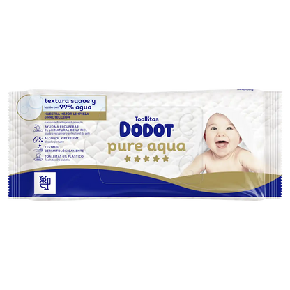 Embalagem das toalhitas Dodot Pure Aqua