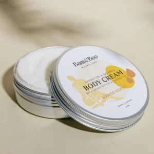 Creme Hidratante Corporal - Bam & Boo - 100ml é uma opção saudável e sustentável para o cuidado diário. A Sua fórmula suave e hidratante é absorvida rapidamente pela pele, deixando-a suave e nutrida sem deixar uma sensação gordurosa.
