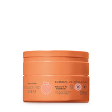 Máscara de Hidratação Bumbum de Pêssego – 230g – Cuide-se Bem – oBoticário, boião coral com tampa laranja, fórmula cremosa com niacinamida e ácido salicílico para pele macia e uniforme.