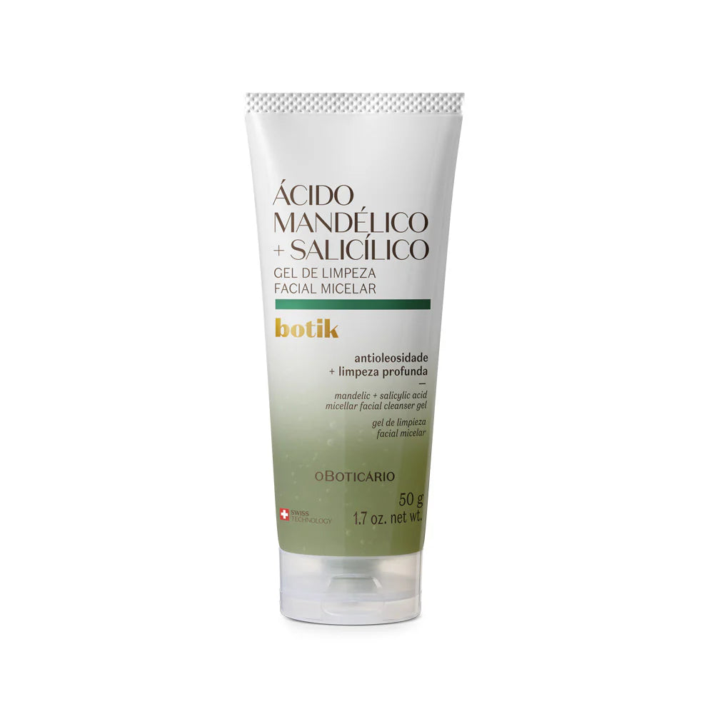 Gel de limpeza facial micelar com ácido mandélico e salicílico Botik 50g
