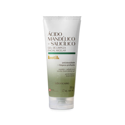 Gel de limpeza facial micelar com ácido mandélico e salicílico Botik 50g
