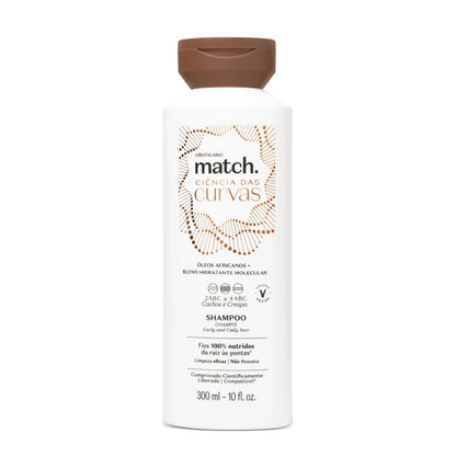 Shampoo Match Ciência das Curvas 300ml para cabelos cacheados e crespos