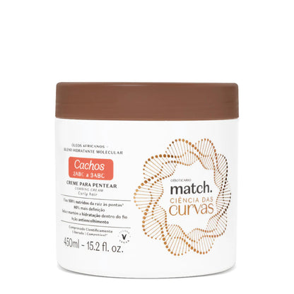 Creme para pentear cachos Match Ciência das Curvas 450ml embalagem