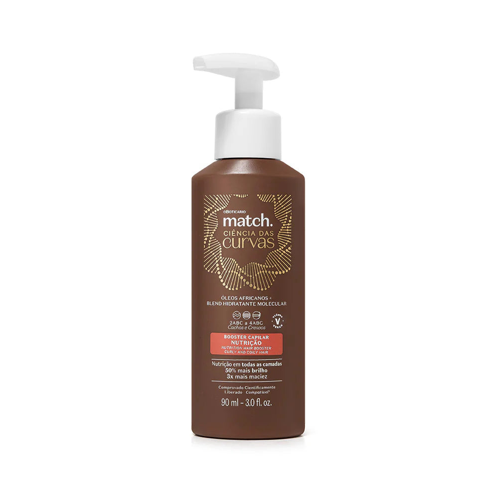 Booster Capilar Nutrição Match Ciência das Curvas 90ml embalagem