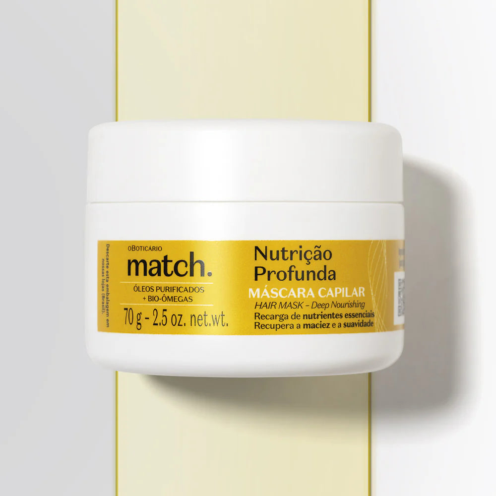 Máscara capilar Match Nutrição Profunda 70g para cabelos secos