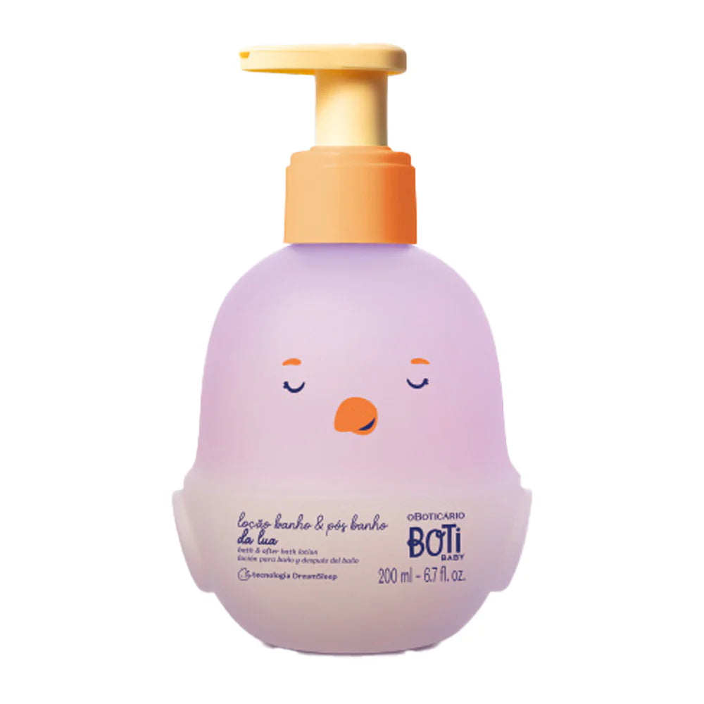 Frasco doseador loção bebé Boti Baby Lua com design infantil