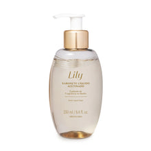 Sabonete líquido perfumado Lily textura acetinada e fragrância floral sofisticada