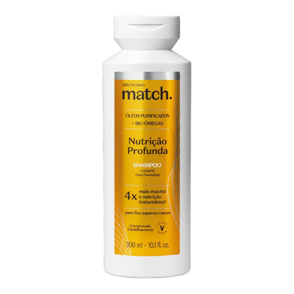 Shampoo Match Nutrição Profunda para cabelos secos e ásperos 300ml