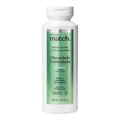 Match Shampoo Controlo da Oleosidade Mineral Balance e Extrato de Pepino 300ml