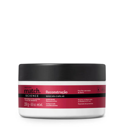 Embalagem máscara capilar reconstrução Match Science 250g