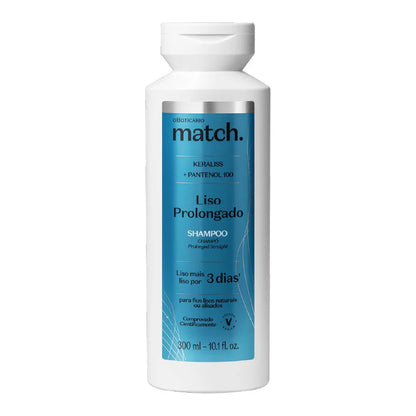 Champô Match Liso Prolongado para cabelo liso com Keraliss e Pantenol
