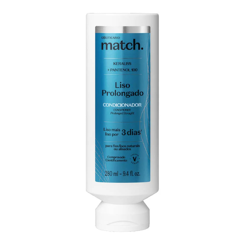Condicionador Match Liso Prolongado com Keraliss e Pantenol 280ml