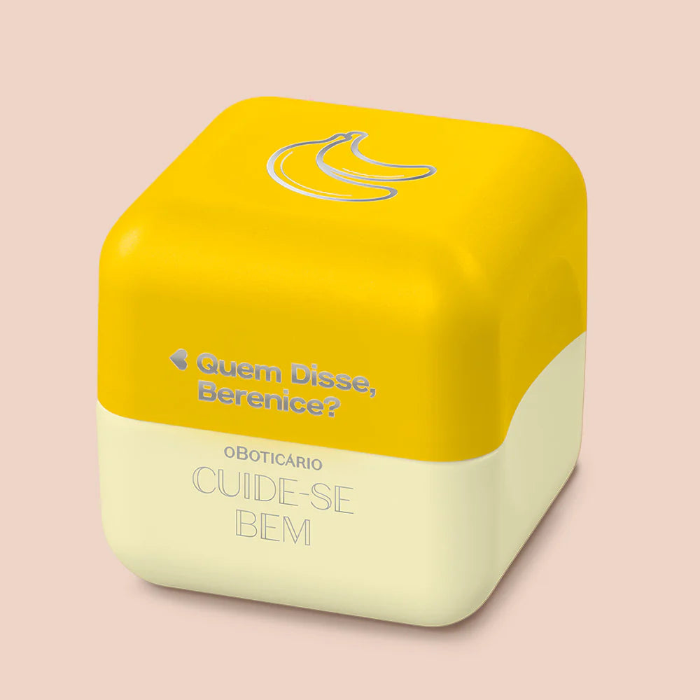 Balm labial banana detalhe embalagem amarela