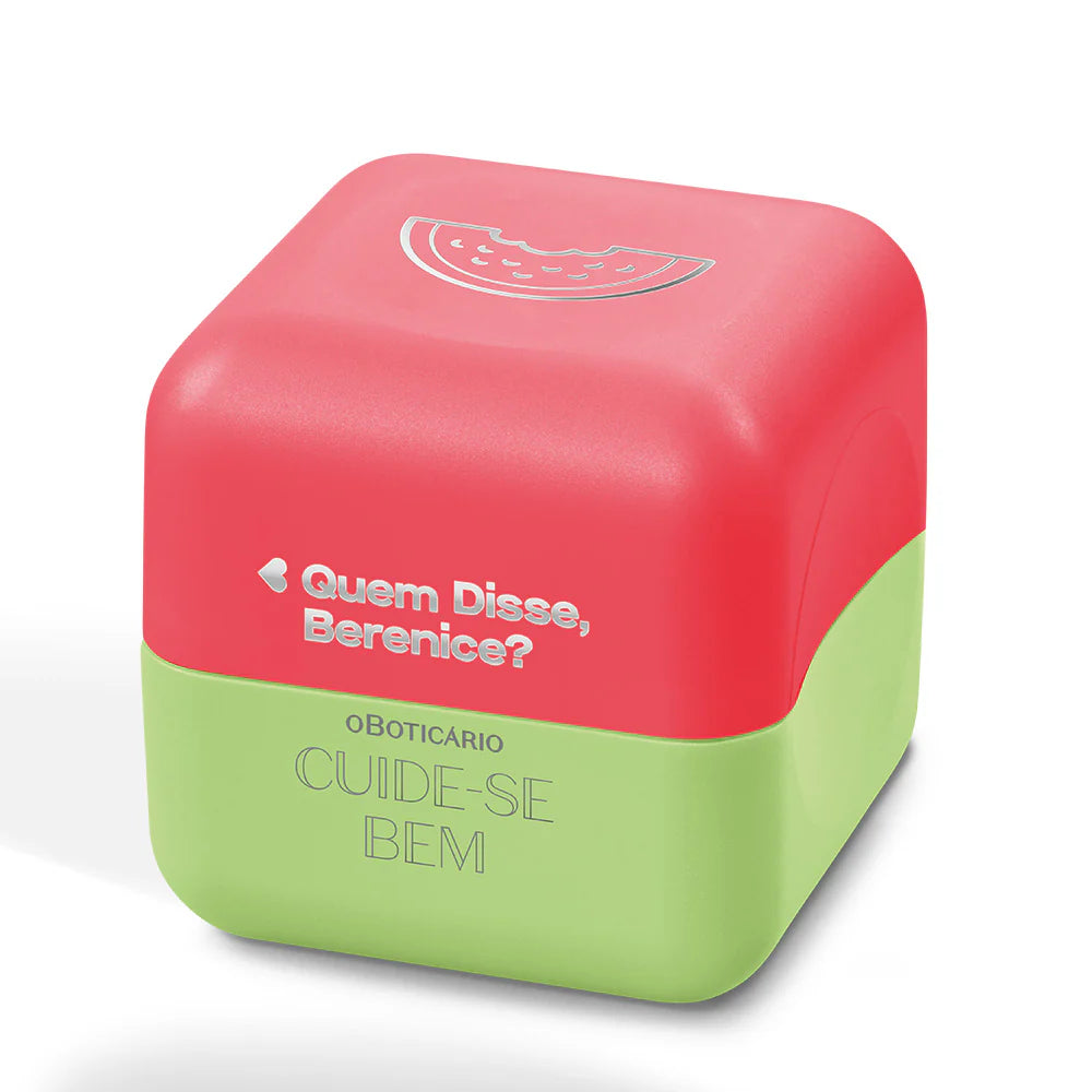 Embalagem balm labial multifuncional Cuide-se Bem melancia fechada