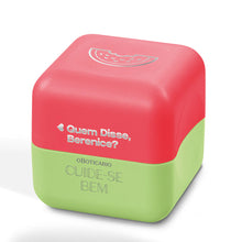 Embalagem balm labial multifuncional Cuide-se Bem melancia fechada
