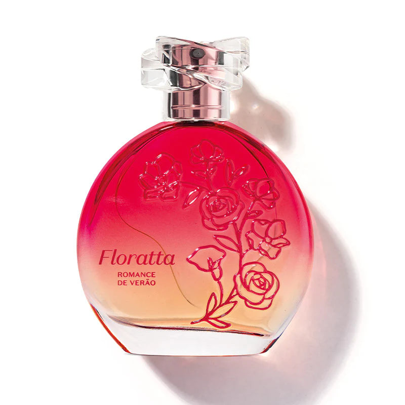 Perfume Floratta Romance de Verão Eau de Toilette frasco rosa floral feminino