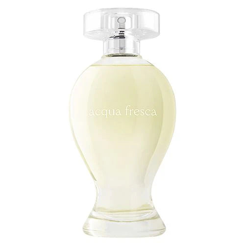 Frasco Acqua Fresca perfume feminino vista frontal design clássico transparente