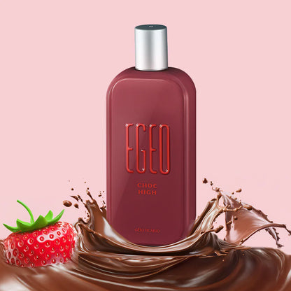 Egeo Choc High com chocolate e morango composição gourmand energética