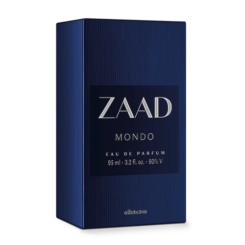 Caixa Zaad Mondo Eau de Parfum embalagem azul original O Boticário