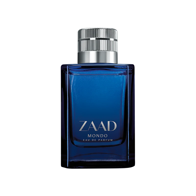 Perfume Zaad Mondo Eau de Parfum masculino frasco azul elegante