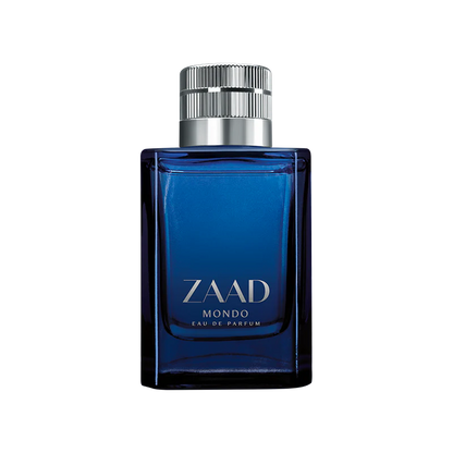 Perfume Zaad Mondo Eau de Parfum masculino frasco azul elegante