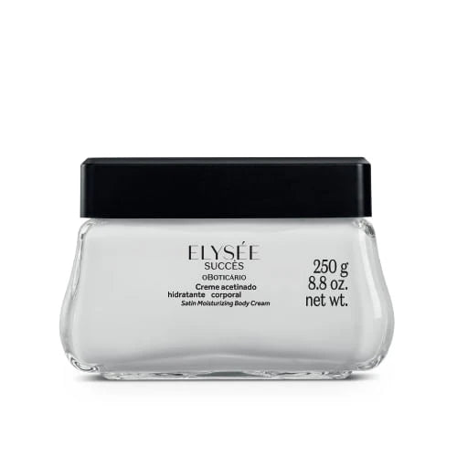 Creme Hidratante Acetinado Elysée Succès 250g frasco vidro fragrância sofisticada