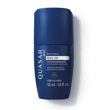 Quasar Blue Desodorizante Antitranspirante Roll-On 55ml com proteção até 48 horas e fragrância fougère fresca masculina.