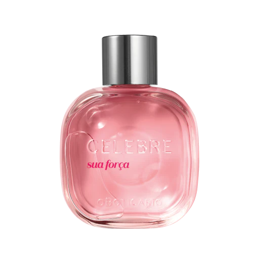 Celebre Sua Força Eau de Toilette perfume feminino floral frutado fresco O Boticário frasco rosa vidro