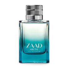 Zaad Arctic Eau de Parfum perfume masculino oBoticário frasco em vidro com degradê azul e tampa prateada inspirado na frescura glacial do Ártico
