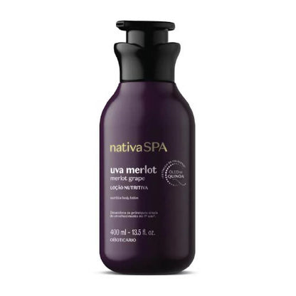 Frasco loção hidratante Nativa SPA Uva Merlot 400ml