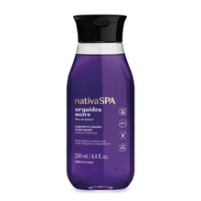 Sabonete Líquido Perfumado Nativa SPA Orquídea Noire 250ml com óleo de quinoa e fragrância floral amadeirada.