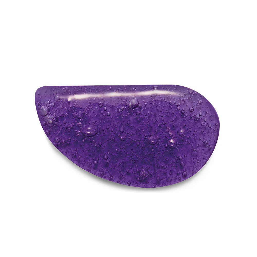 Textura do Sabonete Líquido Perfumado Nativa SPA Orquídea Noire com espuma cremosa e acabamento translúcido violeta.