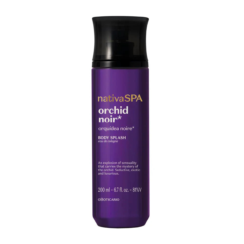 Body Splash Nativa Spa Orquídea Noire 200ml O Boticário frasco roxo