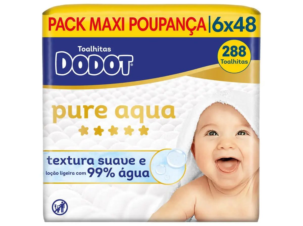 Dodot Pure Aqua - 6x48 toalhitas