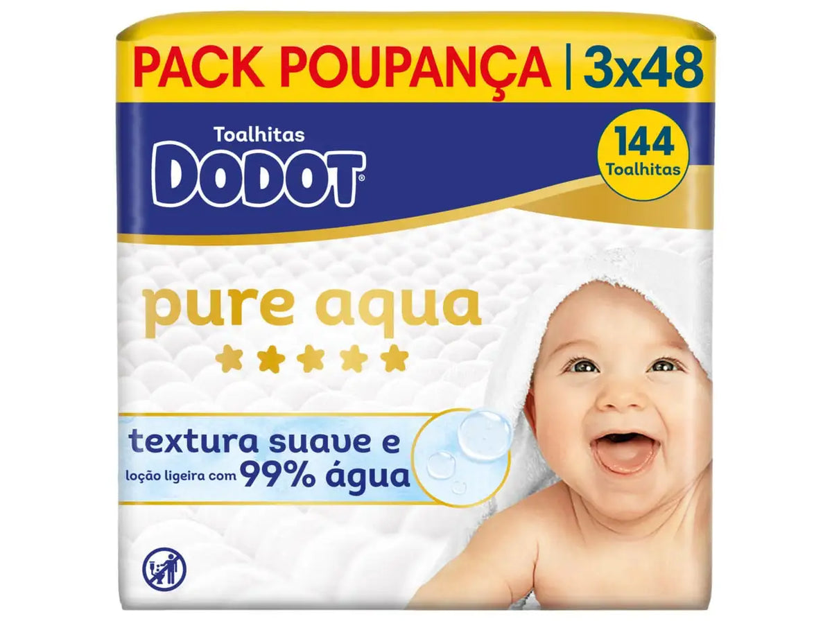 Dodot Pure Aqua - 3x48 toalhitas