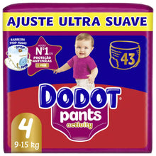 Embalagem de fraldas-cueca Dodot Pants Activity T4, 9-15 kg, com 43 unidades