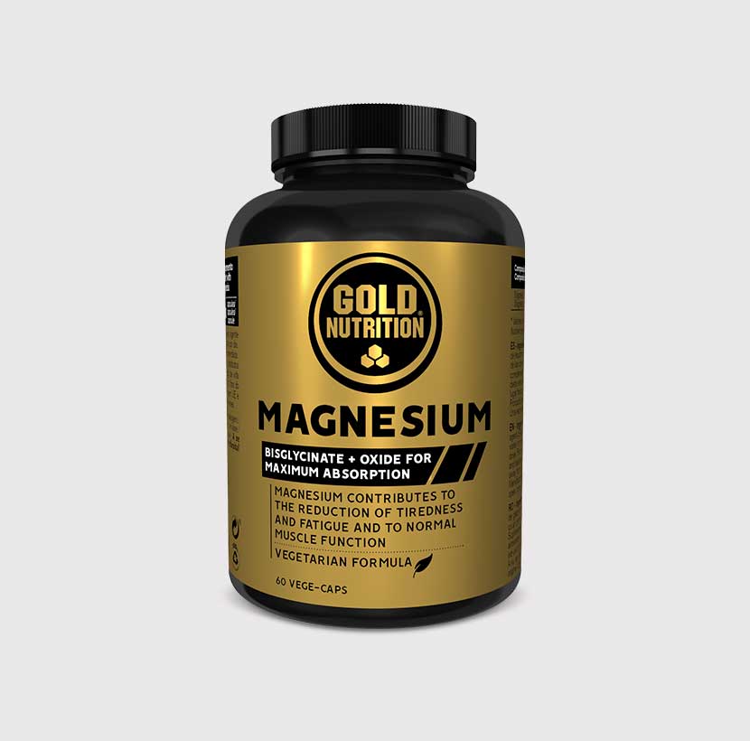 Magnesium GoldNutrition 60 cápsulas – suplemento de magnésio bisglicinato + óxido para reduzir fadiga, apoiar função muscular e saúde óssea.