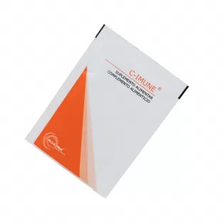 Saqueta banca e laranja do produto C-Imune 7g